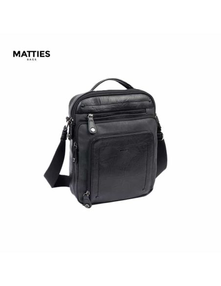 Bolso reportero hombre vestir Matties Sport negro