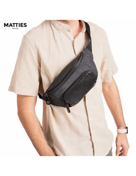 Riñonera para hombre vestir Matties Sport negra