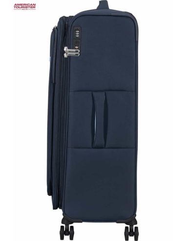 Maleta grande American Tourister Cloudrider sky Navy de lado
