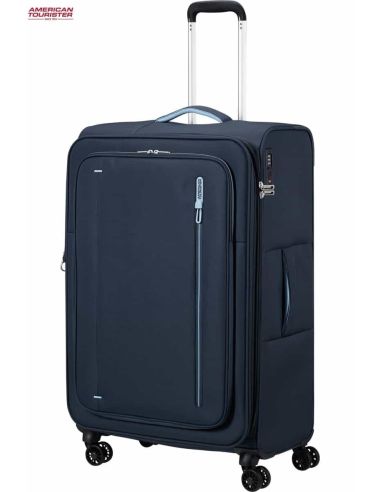 Maleta grande American Tourister Cloudrider sky Navy con el carro subido