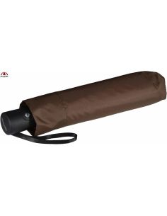 Paraguas Doppler Zero Magic Mocca Brown Ultraligero abierto y cerrado 2