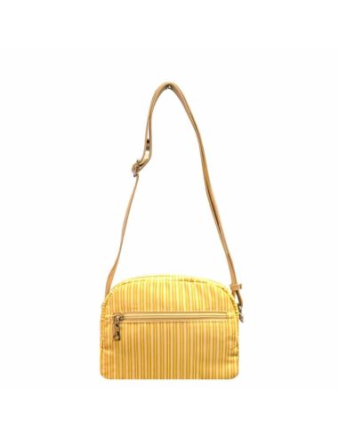 Bandolera de Rayas Mostaza para mujer cuadros Kronos Menorca