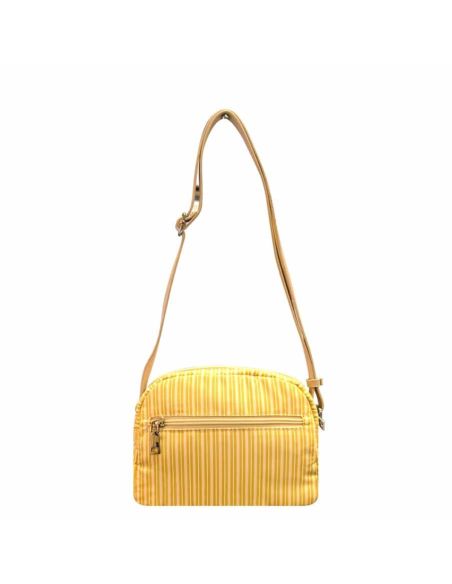 Bandolera de Rayas Mostaza para mujer cuadros Kronos Menorca