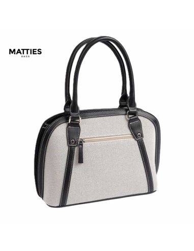 Bolso con dos asas para mujer Matties Grey negro por detras