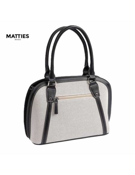 Bolso con dos asas para mujer Matties Grey negro por detras