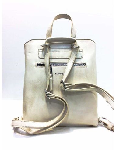 Mochila para mujer de Torrens Selene beig desde detras