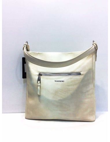 Bandolera para chica de Torrens Selene beige visto desde detras