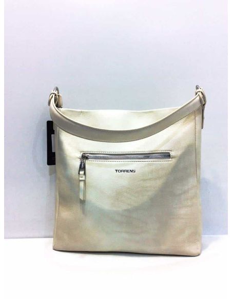 Bandolera para chica de Torrens Selene beige visto desde detras