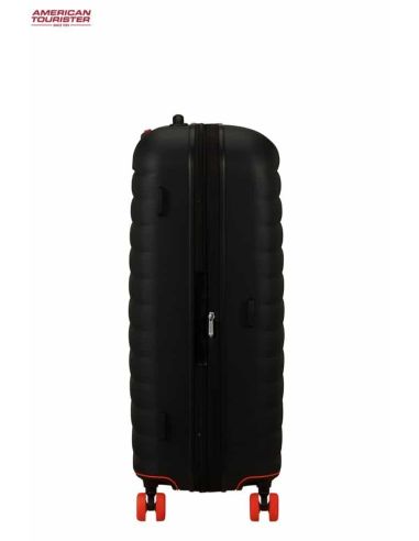 Maleta american tourister grande Neovibe True Black del lado del fuelle