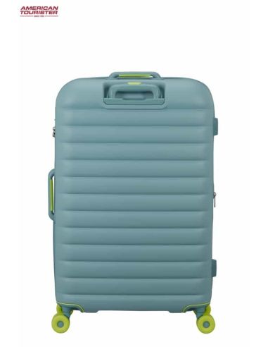 Maleta american tourister grande Neovibe Muted Mint vista desde detras