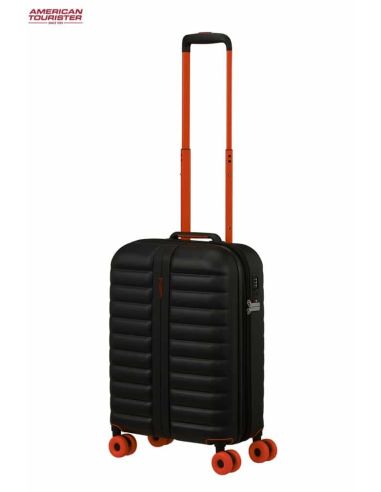 Maleta cabina American Tourister Neovibe negra y naranja | Original y resistente