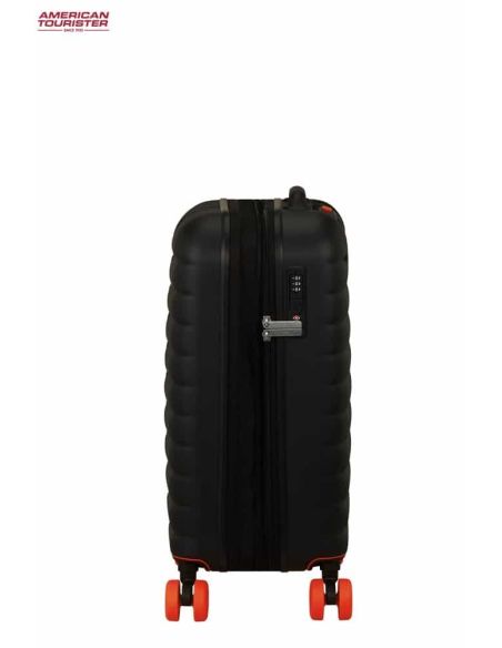 Maleta cabina American Tourister Neovibe negra y naranja | Original y resistente