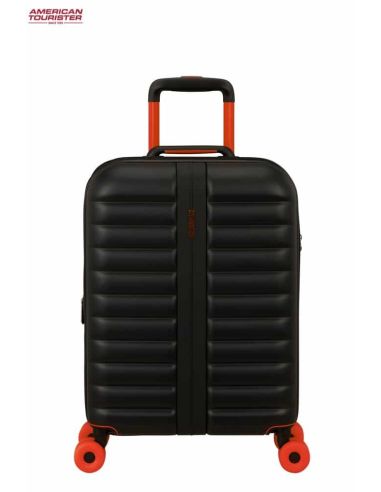 Maleta cabina American Tourister Neovibe negra y naranja | Original y resistente
