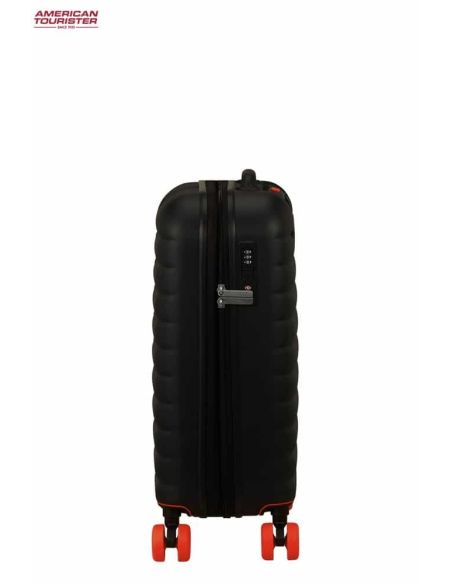 Maleta cabina American Tourister Neovibe negra y naranja | Original y resistente