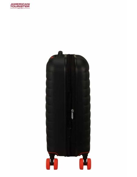 Maleta cabina American Tourister Neovibe negra y naranja | Original y resistente
