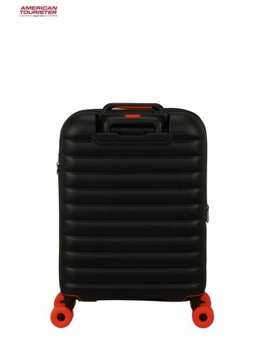 Maleta cabina American Tourister Neovibe negra y naranja | Original y resistente
