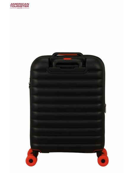 Maleta cabina American Tourister Neovibe negra y naranja | Original y resistente