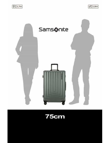 Maleta grande Samsonite Focus Matt Sage Khaki rígida con TSA
