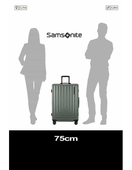Maleta grande Samsonite Focus Matt Sage Khaki rígida con TSA