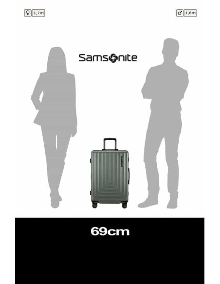 Maleta mediana Samsonite Focus Matt Sage Khaki rígida con TSA