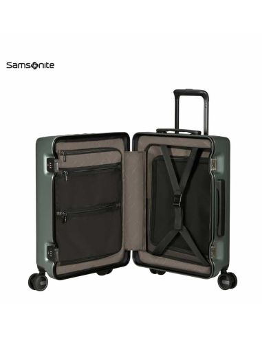 Maleta pequeña Samsonite Focus Matt Sage Khaki rígida con TSA