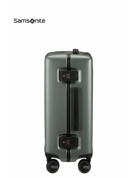 Maleta pequeña Samsonite Focus Matt Sage Khaki rígida con TSA