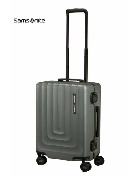 Maleta pequeña Samsonite Focus Matt Sage Khaki rígida con TSA