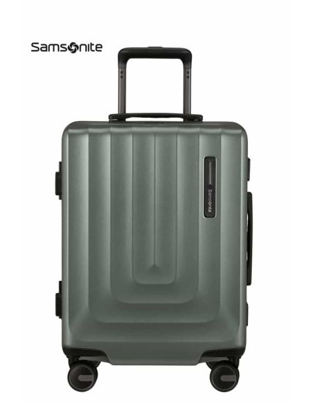 Maleta pequeña Samsonite Focus Matt Sage Khaki rígida con TSA
