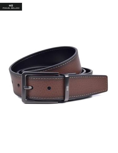 Cinturón reversible hombre Miguel Bellido marrón y negro piel