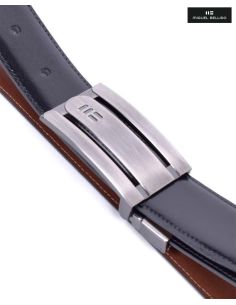 Cinturon Reversible hombre con Hebilla Chapon Negro con Cuero 2