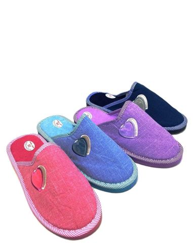 Zapatillas casa mujer verano abiertas baratas con corazón