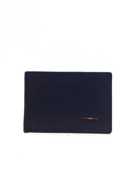 Mini cartera hombre piel tipo americana bandera España compacta