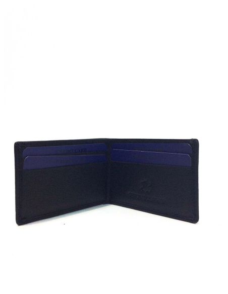Mini cartera hombre piel tipo americana bandera España compacta