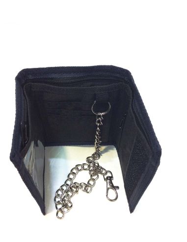 Cartera hombre juvenil nylon velcro moto con cadena seguridad