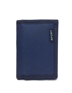 Cartera hombre Velcro nylon azul
