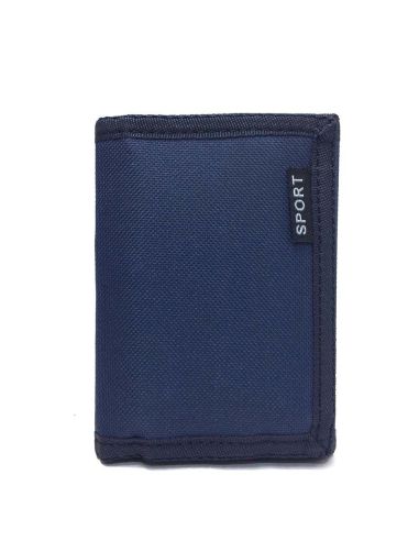 Cartera hombre Velcro nylon azul