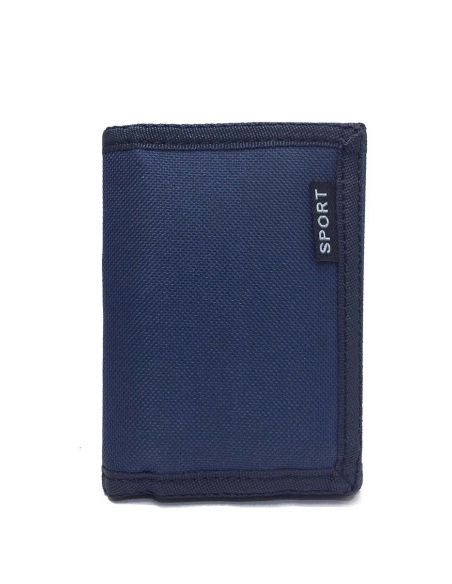 Cartera hombre Velcro nylon azul