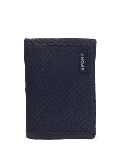 Cartera hombre Velcro nylon negra
