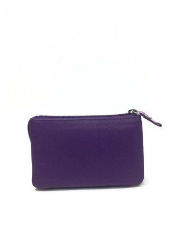 Monedero mujer de Piel Suave Belmonte color Violeta visto desde detras