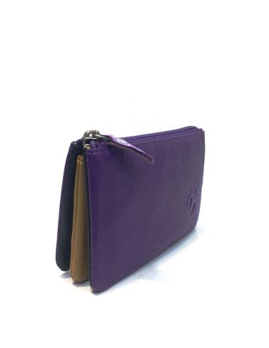 Monedero mujer de Piel Suave Belmonte color Violeta fuelle