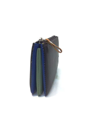 Monedero con tres apartados para mujer de Piel Suave Belmonte color Marron
