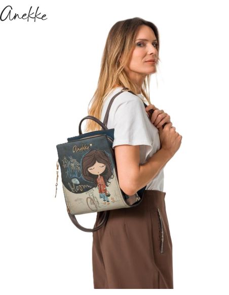 Mochila Anekke Tulip Azul con Apartados | Mujer FW26