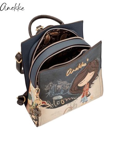 Mochila Anekke Tulip Azul con Apartados | Mujer FW26