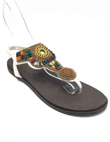 Sandalias de Dedo Blancas Mujer Baratas | Verano Cómodo