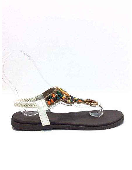 Sandalias de Dedo Blancas Mujer Baratas | Verano Cómodo