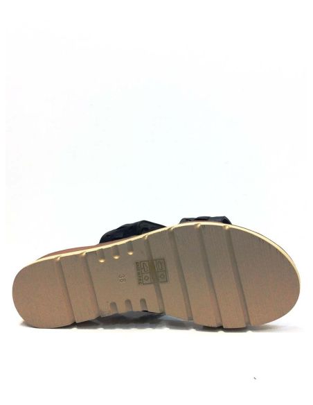 Sandalias Mujer Cuña Baja Negras | Cómodas Verano