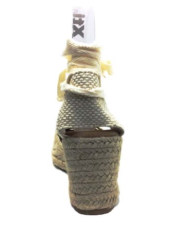 Sandalias Cuña Yute Mujer Beige | Media-Alta y Baratas