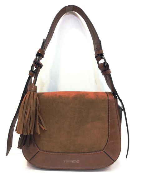 Bolso Bandolera Tipo Zurrón Torrens Blanca Cuero