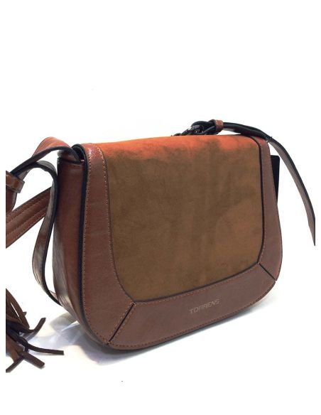 Bolso Bandolera Tipo Zurrón Torrens Blanca Cuero