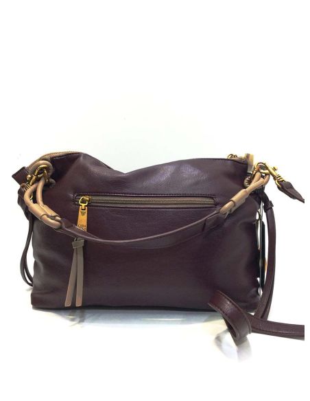 Bolso Bandolera Caramelo Popea Burdeos | Piel Sintética